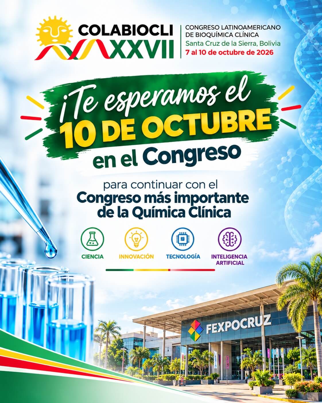 ¡Te esperamos hoy, 10 de octubre, en COLABIOCLI 2026!